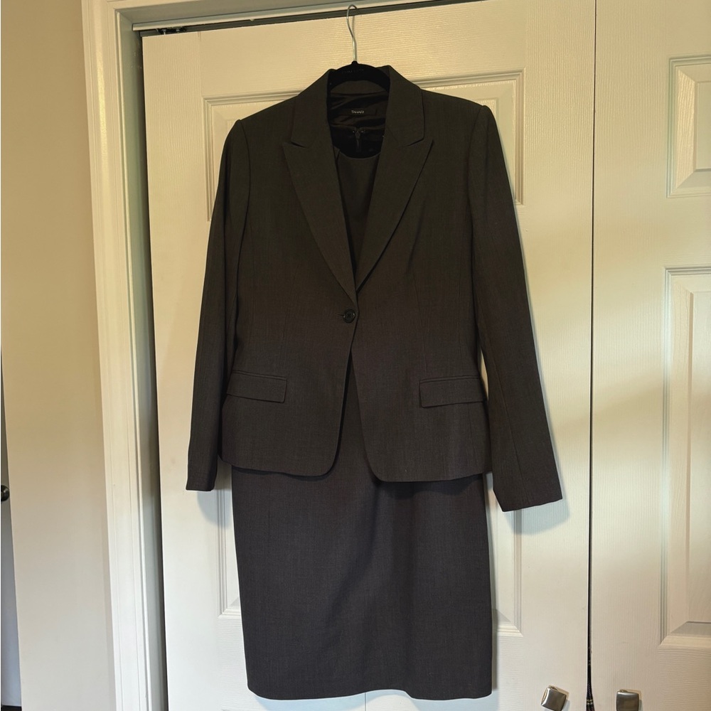 Tahari Gray Dress Professional Suit